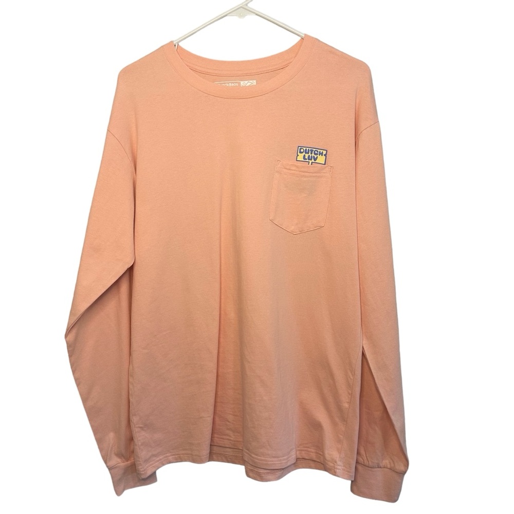 Dutch Bros Long Sleeve T DUTCH LUV Salmon Pink NWOT SMALL+XL+XXL DB 1992